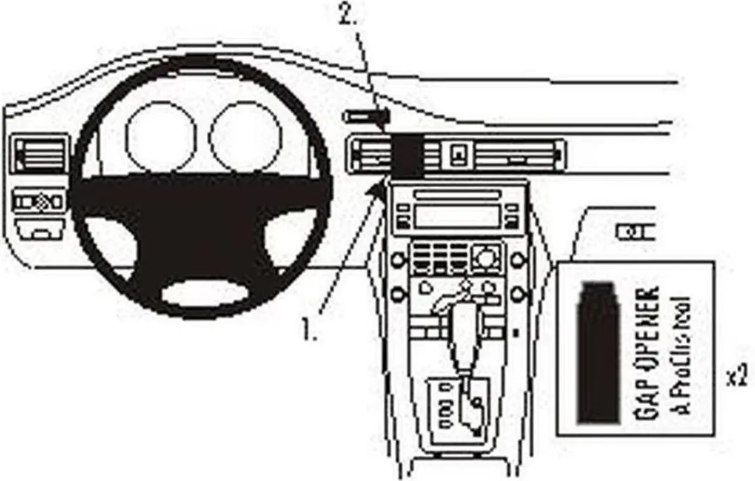 Brodit ProClip Volvo V70/XC70 08-11 Center Mount - Zwart
