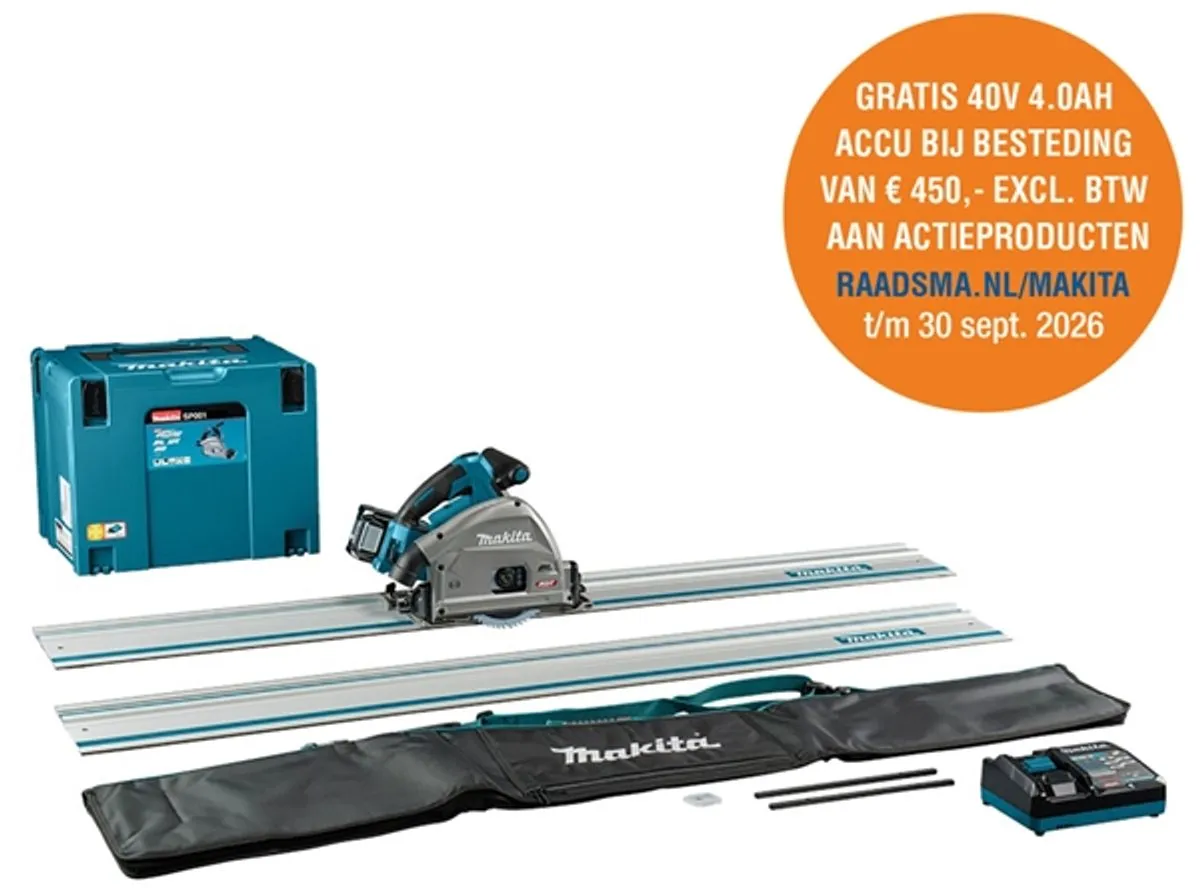 Makita XGT SP001GU Invalcirkelzaag 165mm