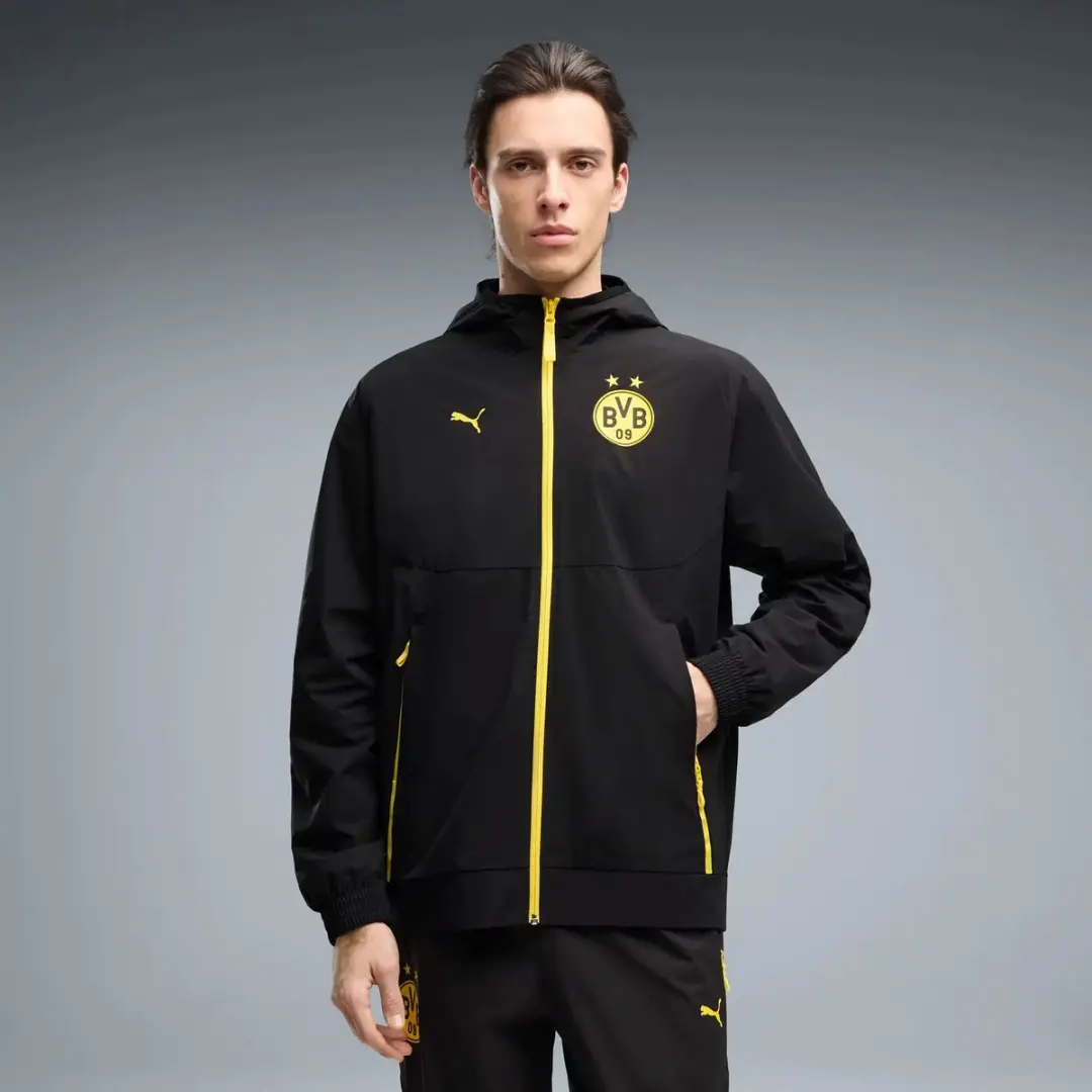 PUMA Borussia Dortmund Pumatech Woven Vest 2026/27 - L - Zwart/Geel