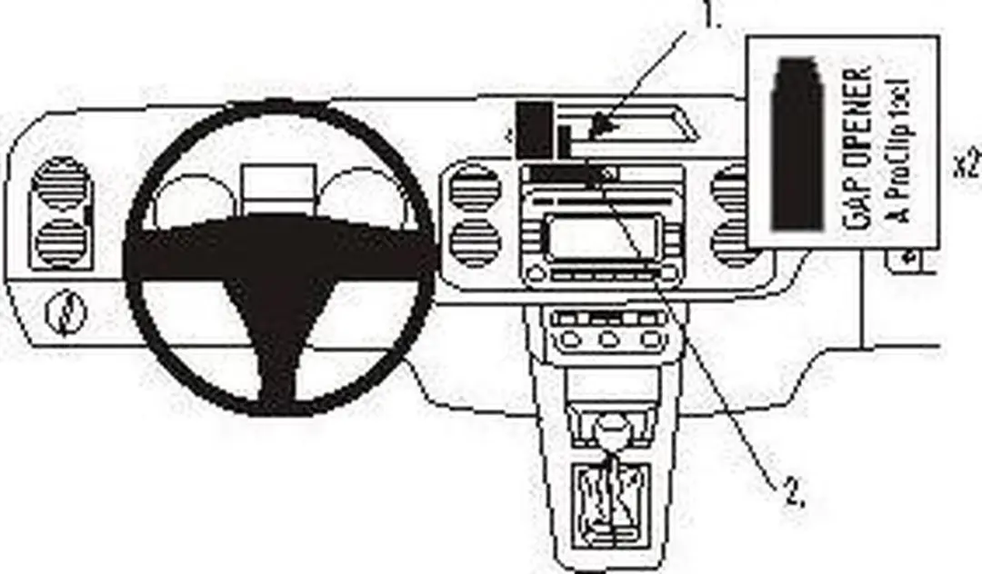 Brodit ProClip houder geschikt voor Volkswagen Golf Plus 2005-2014 Center mount, Hoog