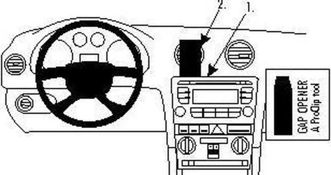 Brodit ProClip houder geschikt voor Audi A3 2007-2012 /S3 2007-2013 Center mount