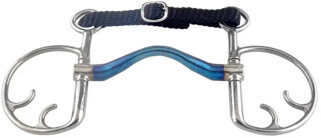 Trust Sweet Iron Kimblehook Paardenbit 13,5cm - Blauw