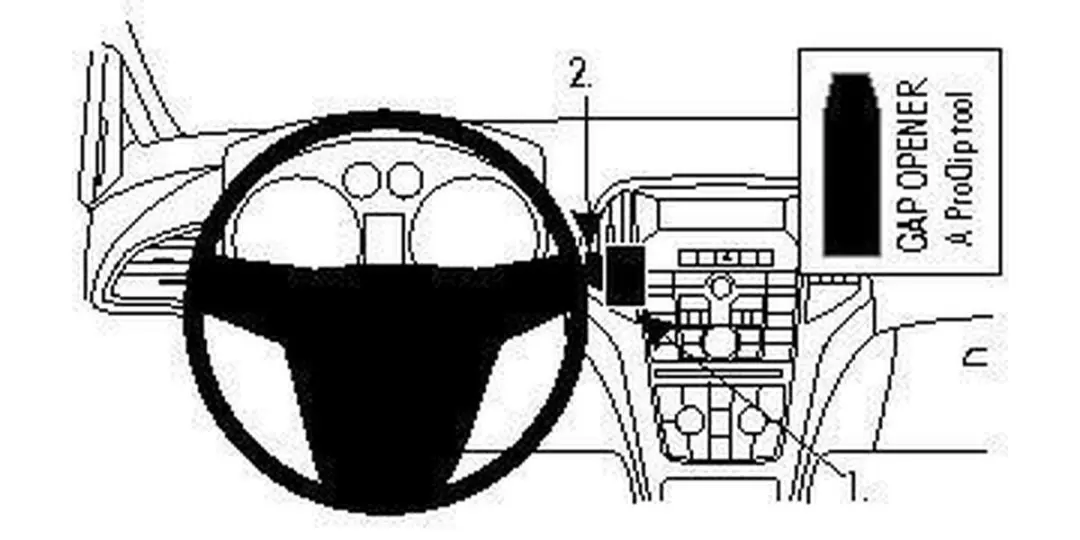 Brodit ProClip 854633 Opel Astra Center Mount - Zwart