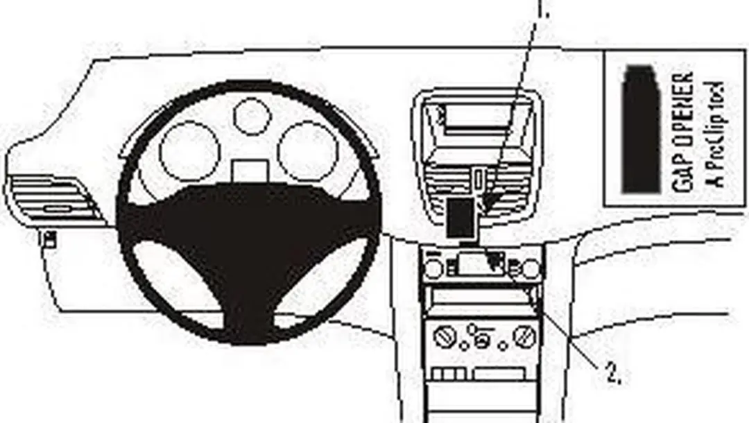 Brodit ProClip 853815 Houder - Peugeot 207 2006-2014 - Zwart