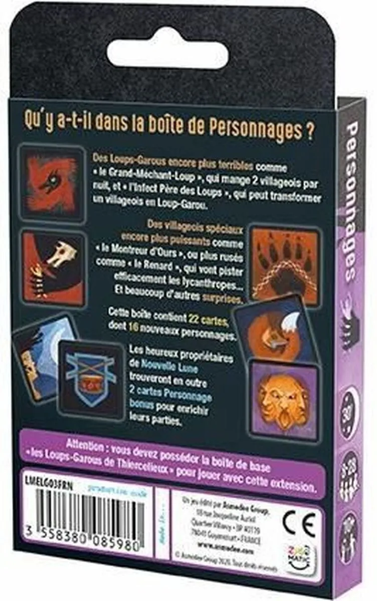 Asmodee Les Loups-Garous de Thiercelieux Characters - Uitbreiding 2021