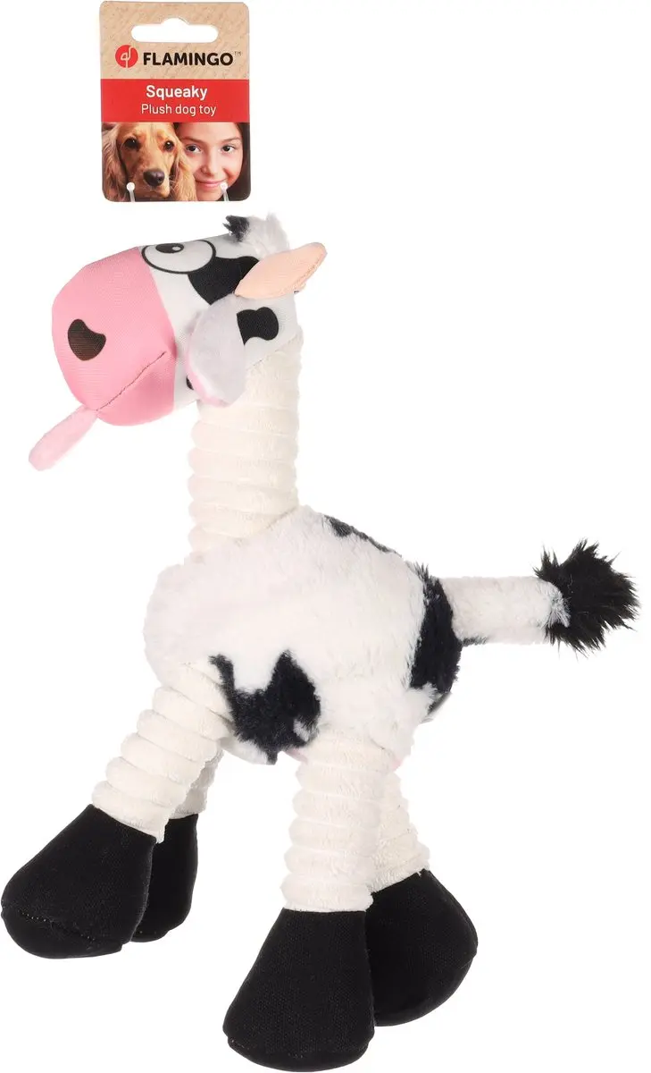 Flamingo Kuwa - Speelgoed Honden - Hs Kuwa Koe Wit 15,5x30x28cm - 1st - 138340 - 1st