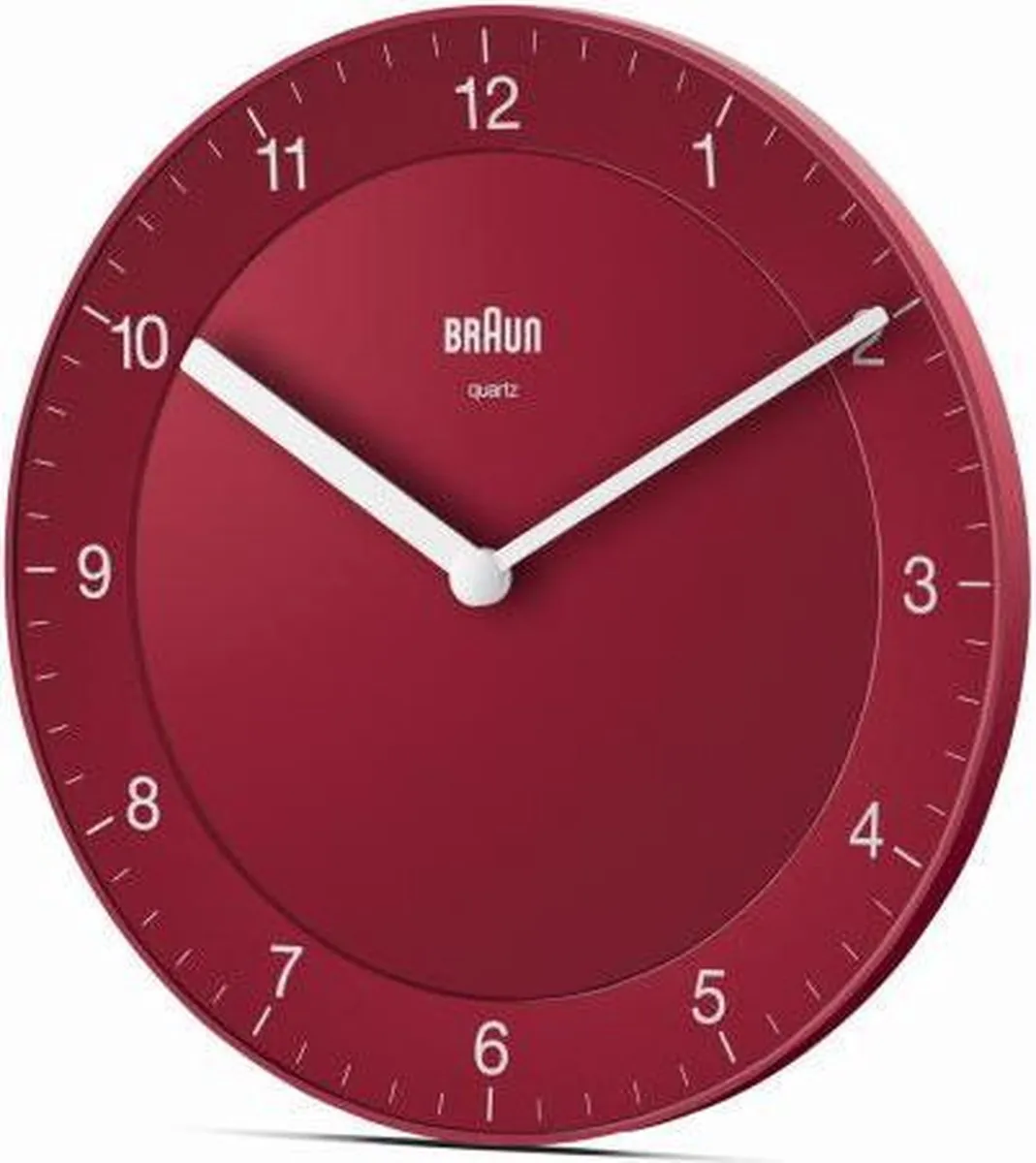 Braun BC06R Wandklok - Analoog - 20cm - Rood