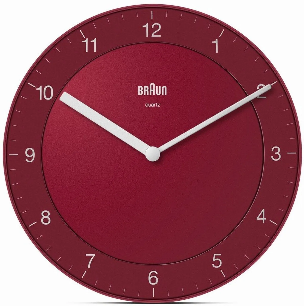 Braun BC06R Wandklok - Analoog - 20cm - Rood