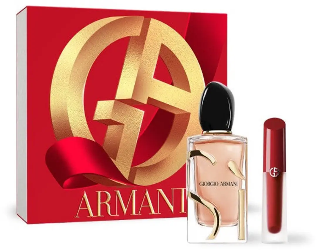 Armani Si Intense Eau de Parfum 100ml & Lip Maestro Satin 12 4ml