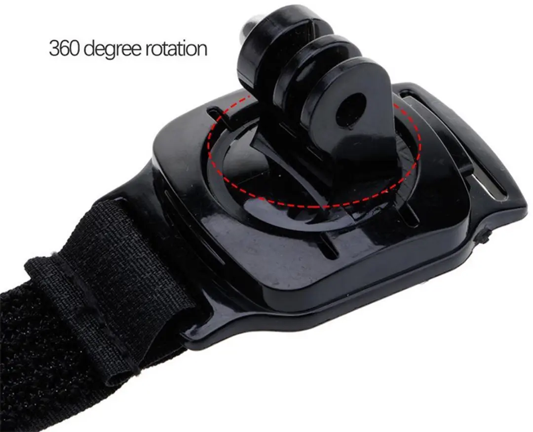 MOJOGEAR A04 Polsband Actioncam - 360° Draaibaar - Zwart
