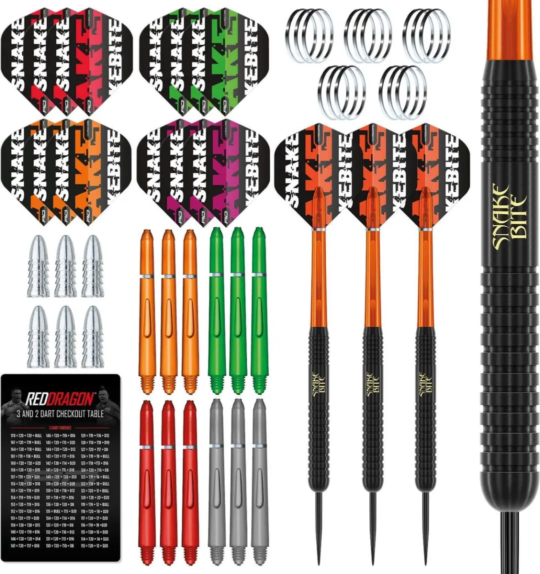 Red Dragon Peter Wright Snakebite Ultimate Steeltip Dartpijlen 22g - 50 Stuks