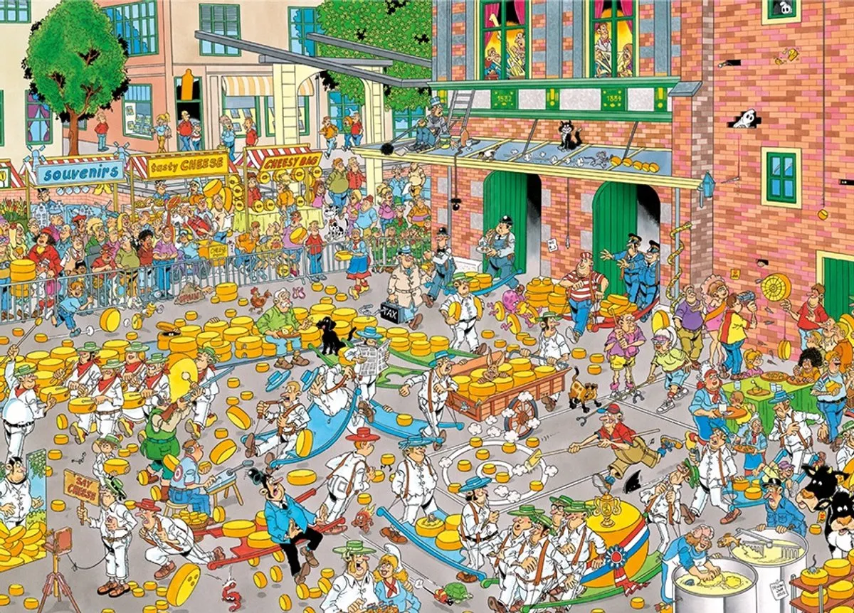 Jan van Haasteren De Kaasmarkt & Skûtsjesilen Puzzel - 2x1000 Stuks