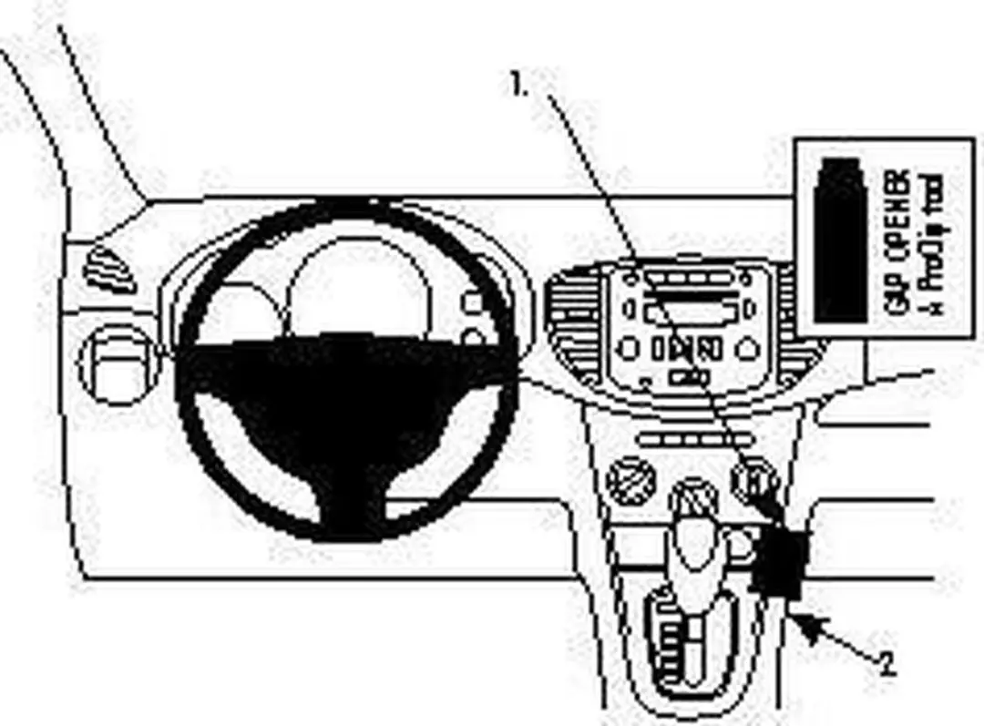 Brodit ProClip Houder Hyundai i10 2008-2013 - Zwart