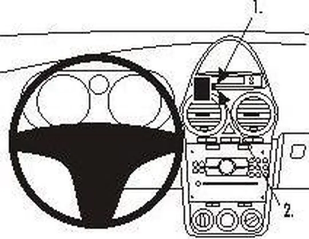 Brodit ProClip 853955 Opel Corsa 2007-2014 Center Mount - Zwart