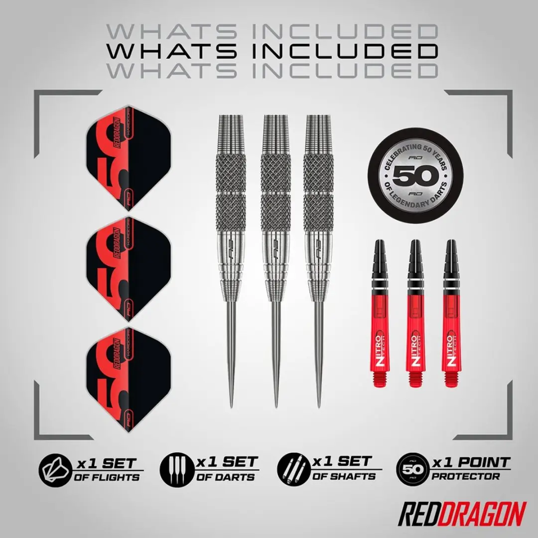 Red Dragon Grizzly 2 Anniversary Limited Edition Dartpijlen - 3 Stuks
