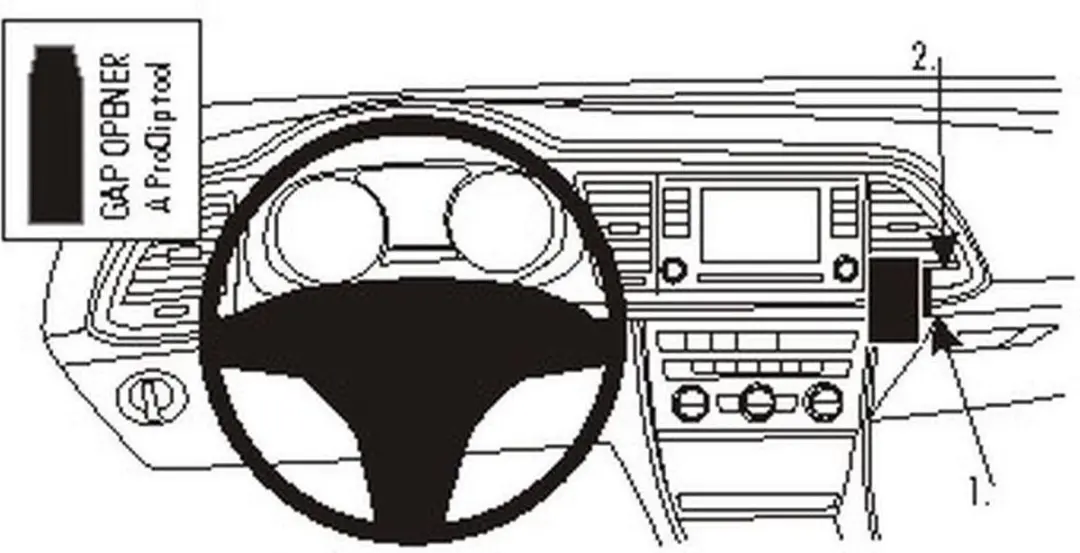Brodit ProClip Seat Leon 2013- - Zwart