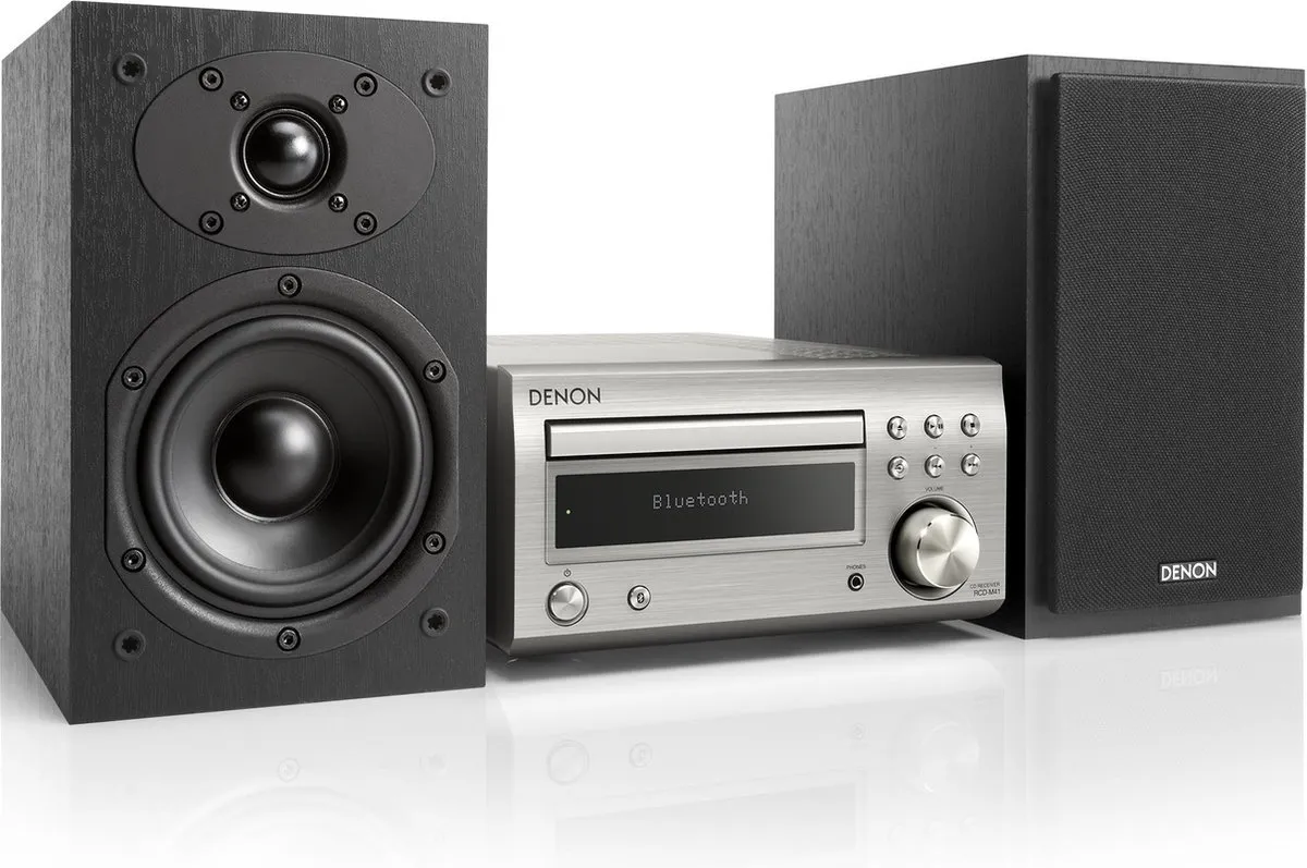 Denon D-M41 Home Audio-minisysteem 60W - Zilver/Zwart