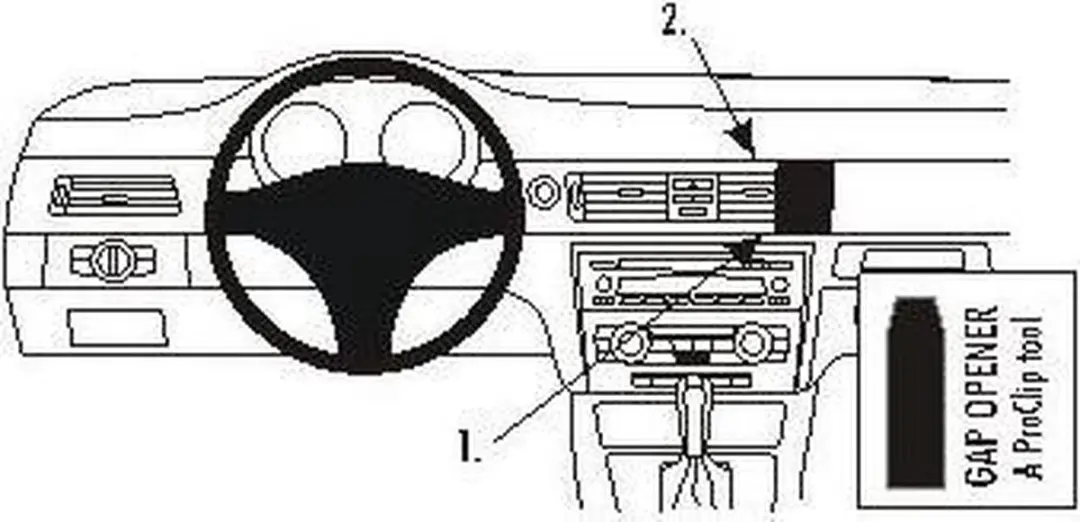 Brodit ProClip Angled Mount BMW 3-Serie 2005-2012 - Zwart