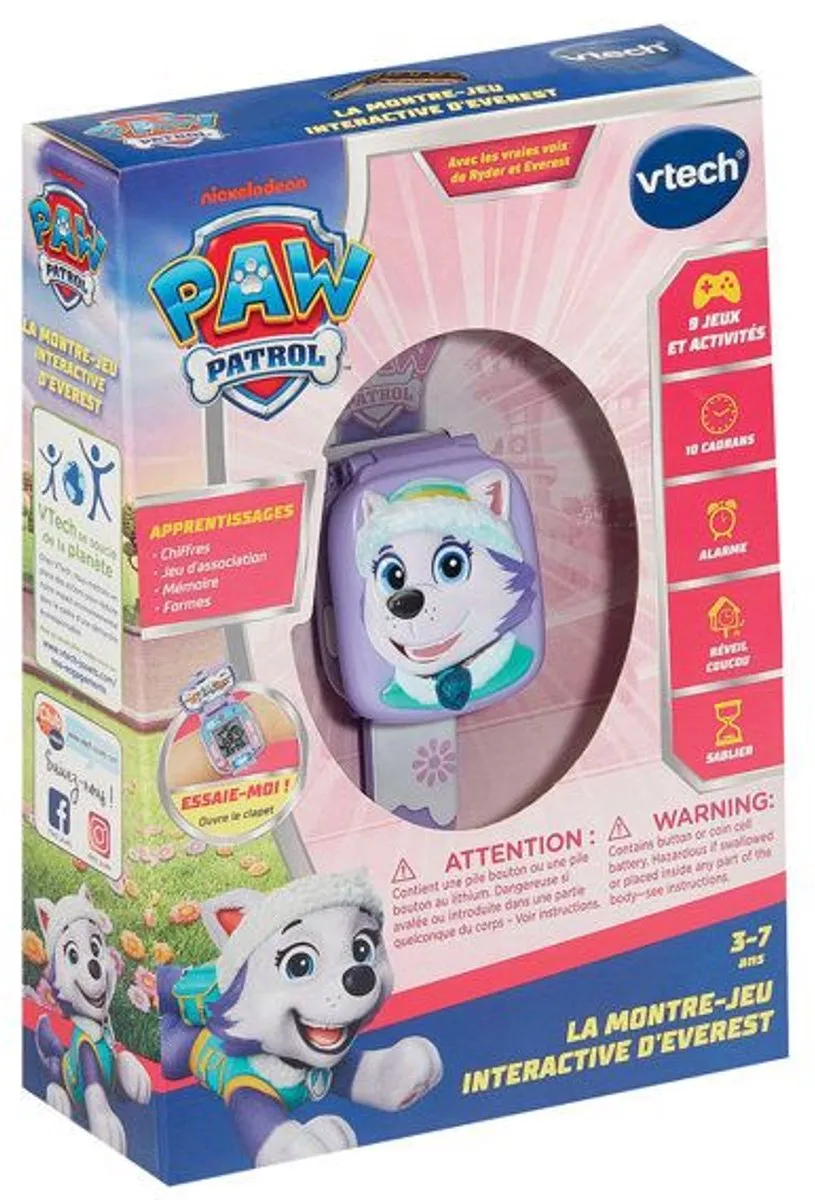 Vtech Paw Patrol Everest Game Watch - 80-591705 - Paars