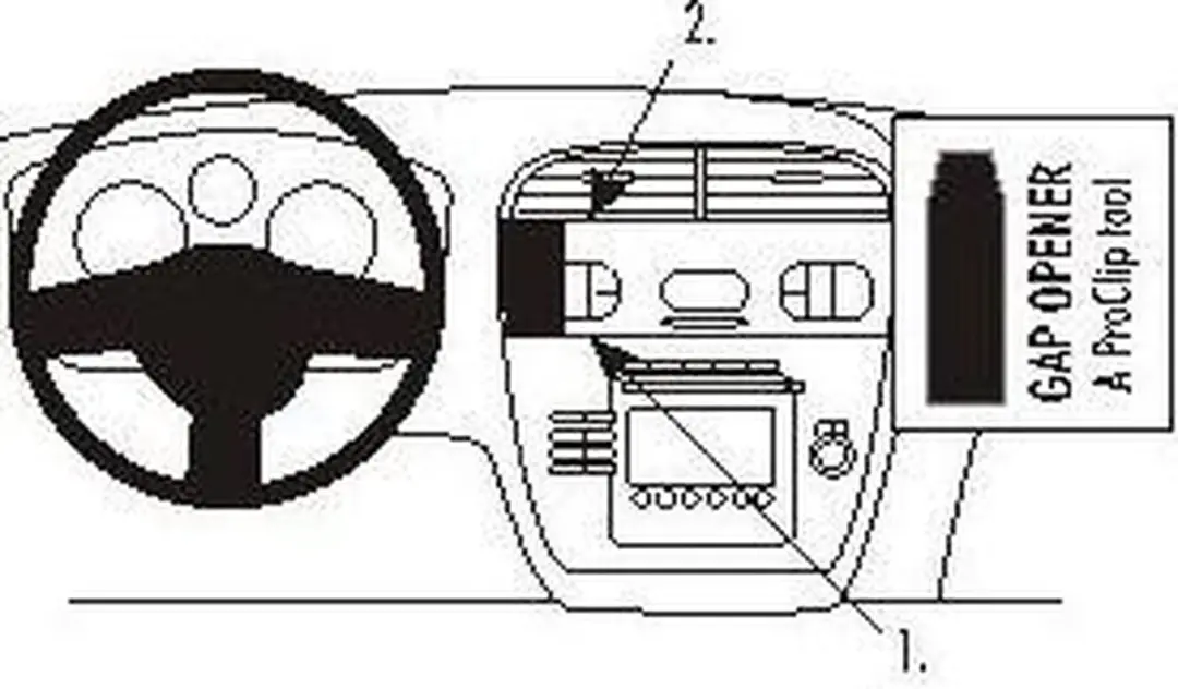 Brodit ProClip 853491 Center Mount Houder - Zwart