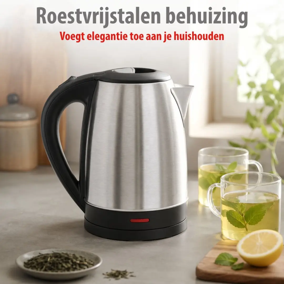 Alpina KES0301-CB Waterkoker 1,7L - Zilver/RVS - Automatische uitschakeling