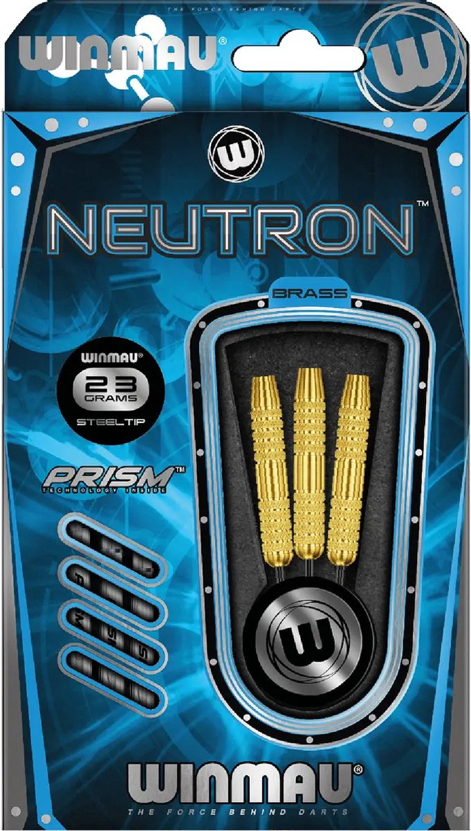 Winmau Neutron 3 Brass Dartpijlen - 3 Stuks - Goud