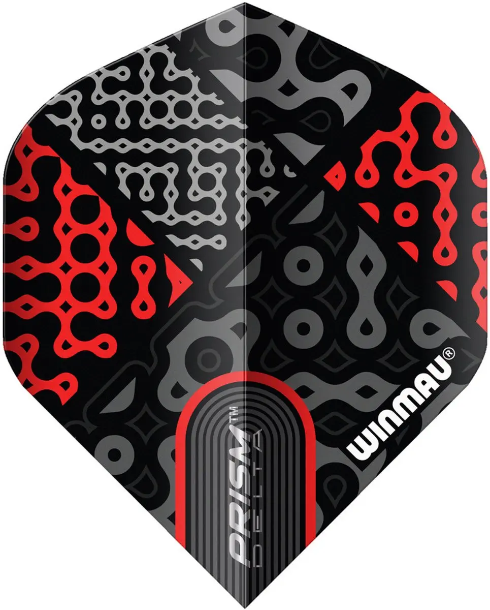 Winmau Prism Delta Cypher Dart Flights 3 Stuks - Grijs/Rood/Zwart
