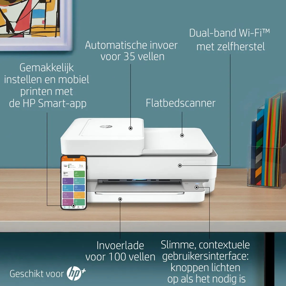 HP ENVY 6420e Multifunctionele Printer - 3 Kleuren - 100 Vel