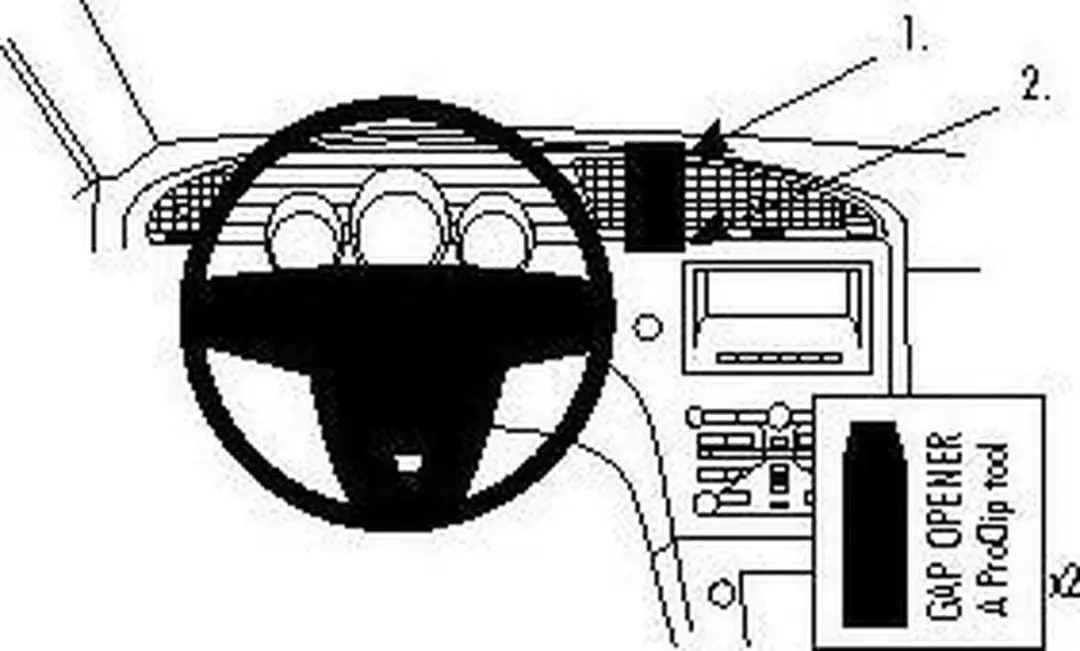 Brodit ProClip houder geschikt voor Saab 9-5 2011-2012 Center mount
