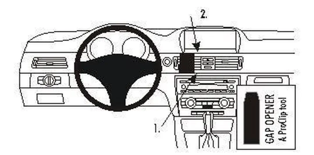 Brodit Center Mount BMW 3-serie E90 2005+ Navigatiehouder - Zwart