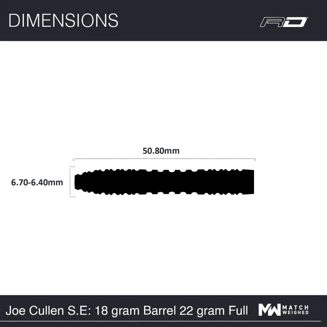 Winmau Joe Cullen Ignition Series Soft Tip Darts 3-delig - Rood/Zilver/Zwart - afbeelding 6 van 6