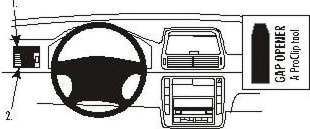 Brodit ProClip 802987 Volkswagen Sharan Houder - Links - Zwart