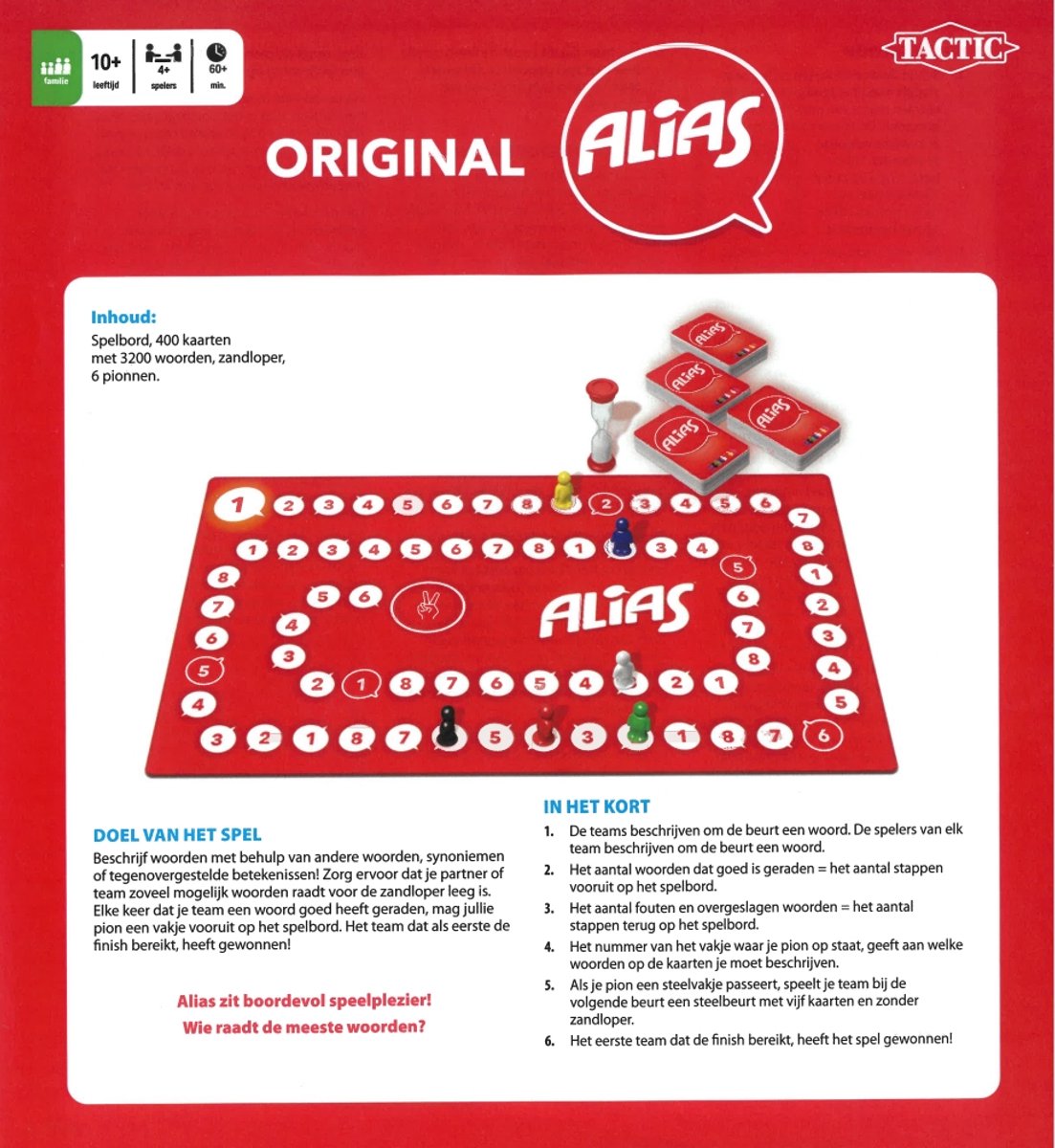 Tactic Alias – Bordspel – Partyspel – Woordspel – Familiespel – Vanaf 10 jaar - Meer dan 8 miljoen keer verkocht wereldwijd