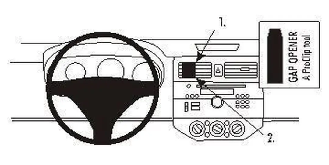 Brodit Proclip Centre Mount 853663 - Zwart