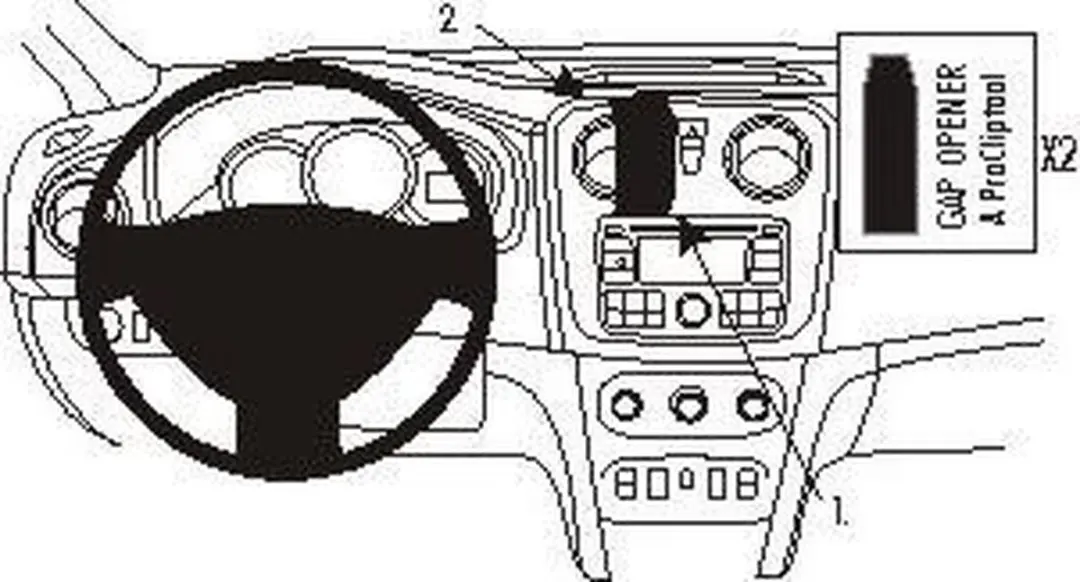 Brodit ProClip 854897 Dacia Logan/Sandero Center Mount