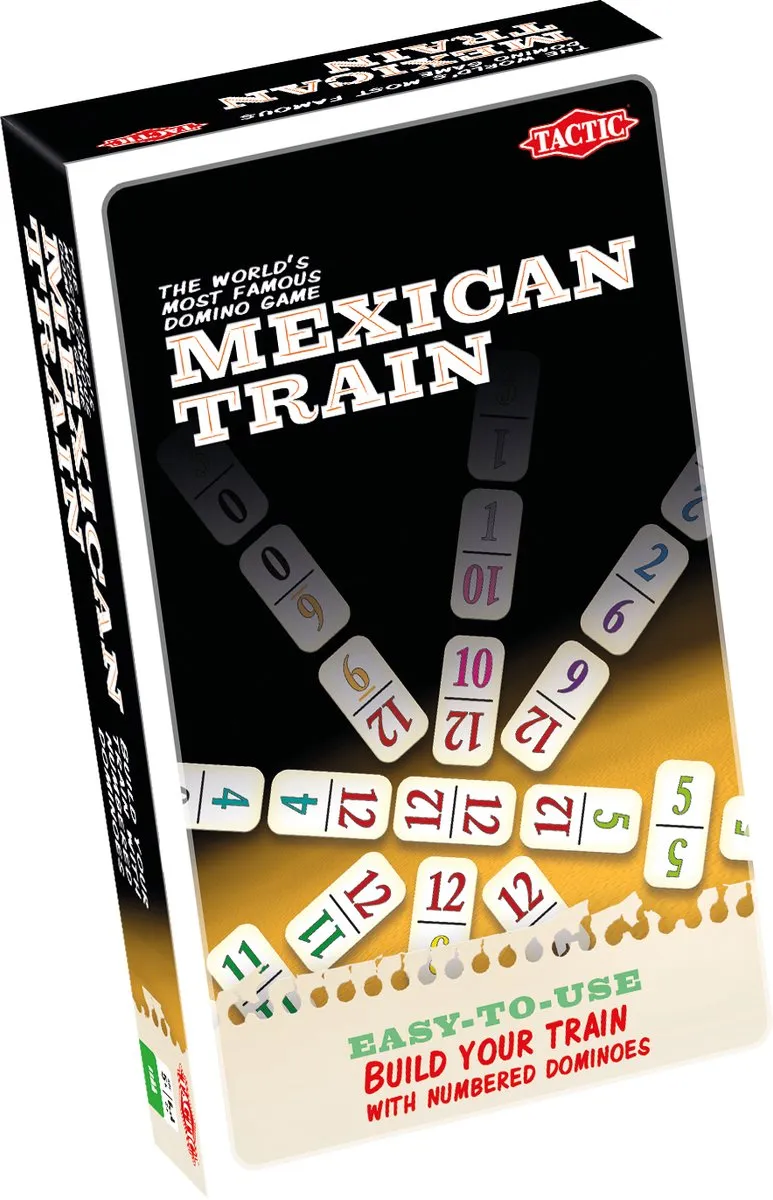Tactic Mexican Train Compacte Editie Dominospel 40484