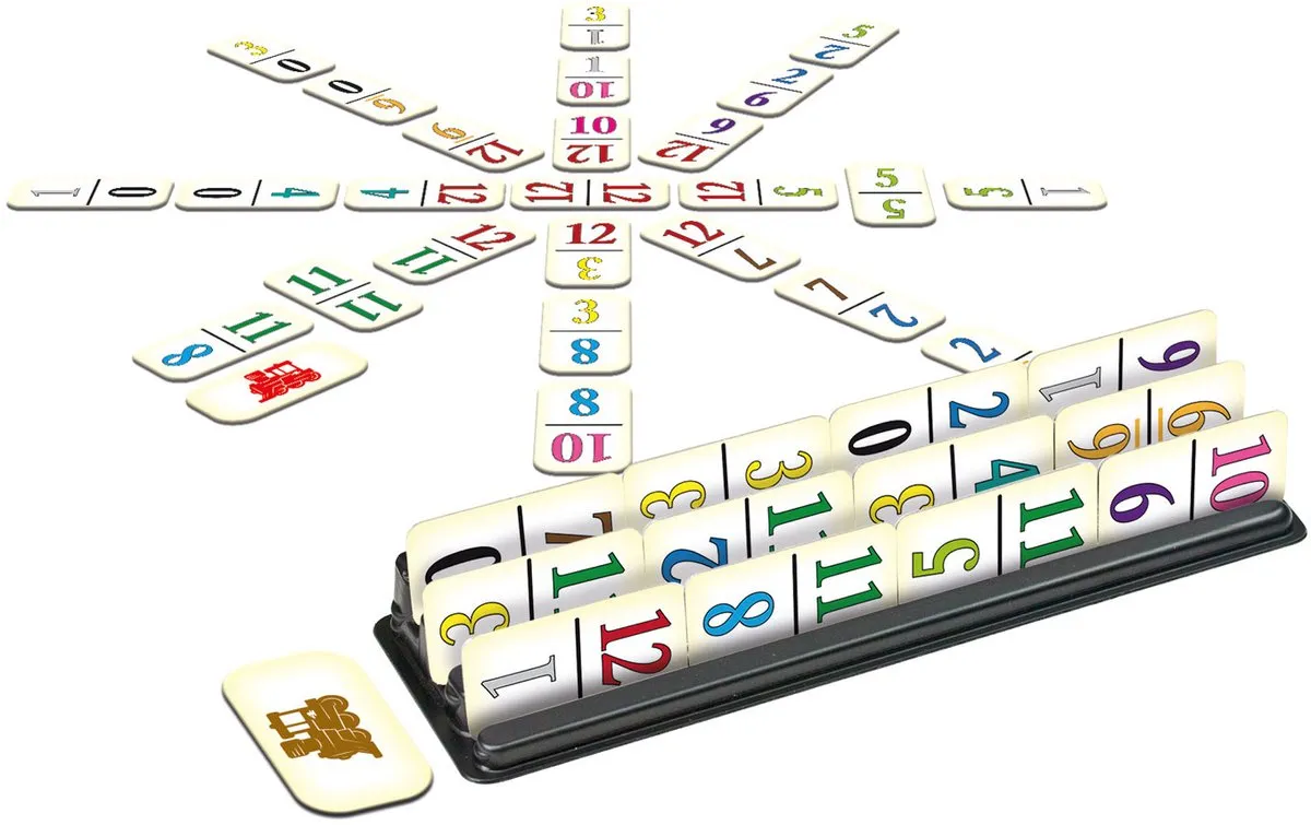 Tactic Mexican Train Compacte Editie Dominospel 40484