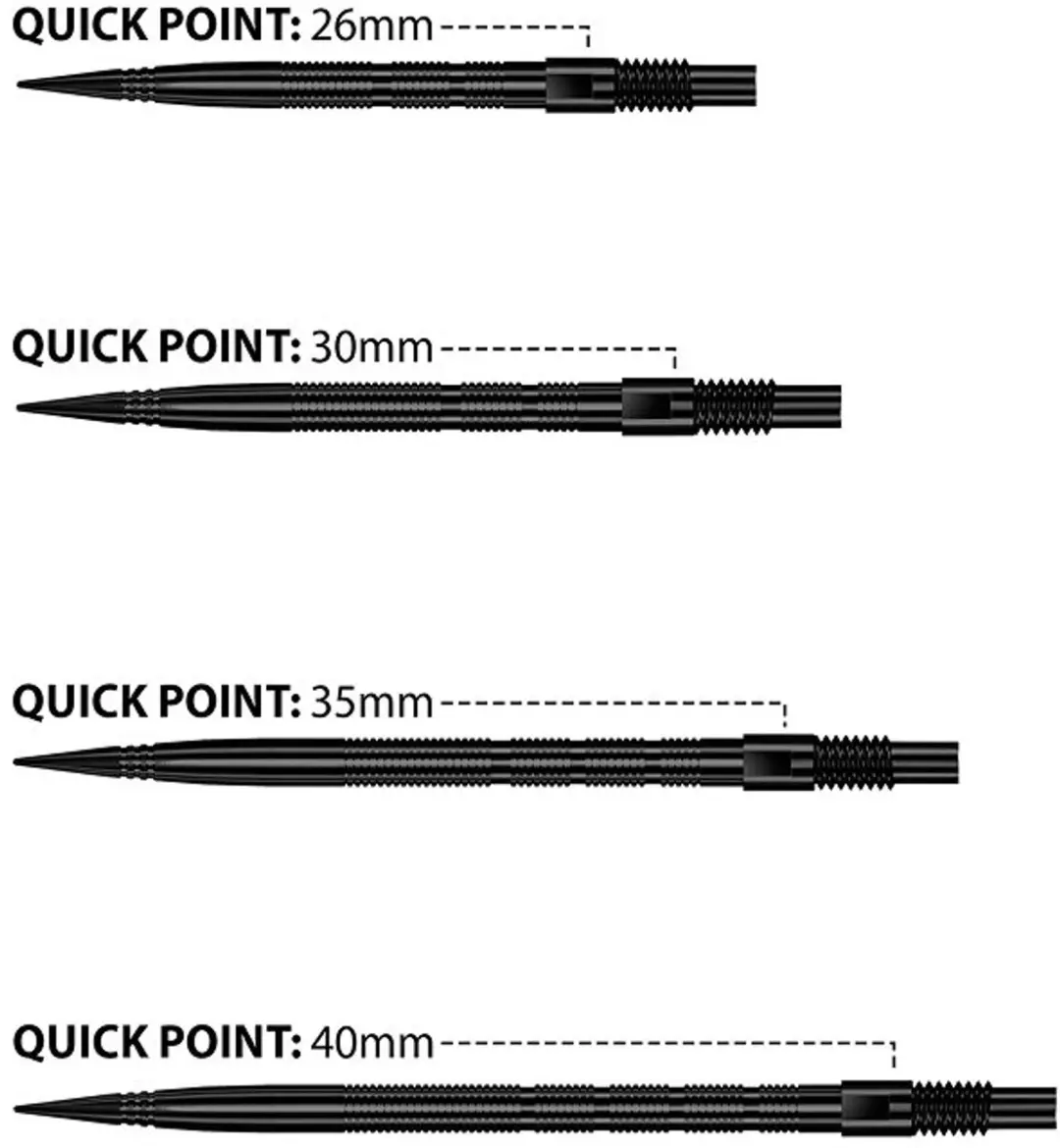 Harrows Quick Points Micro Grip 35mm - Zwart