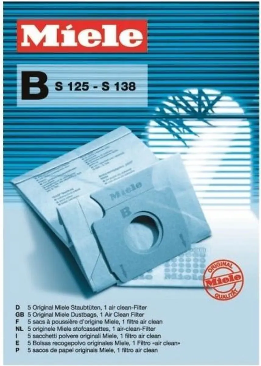 Miele Stofzuigerzakken Type B - 5 Stuks