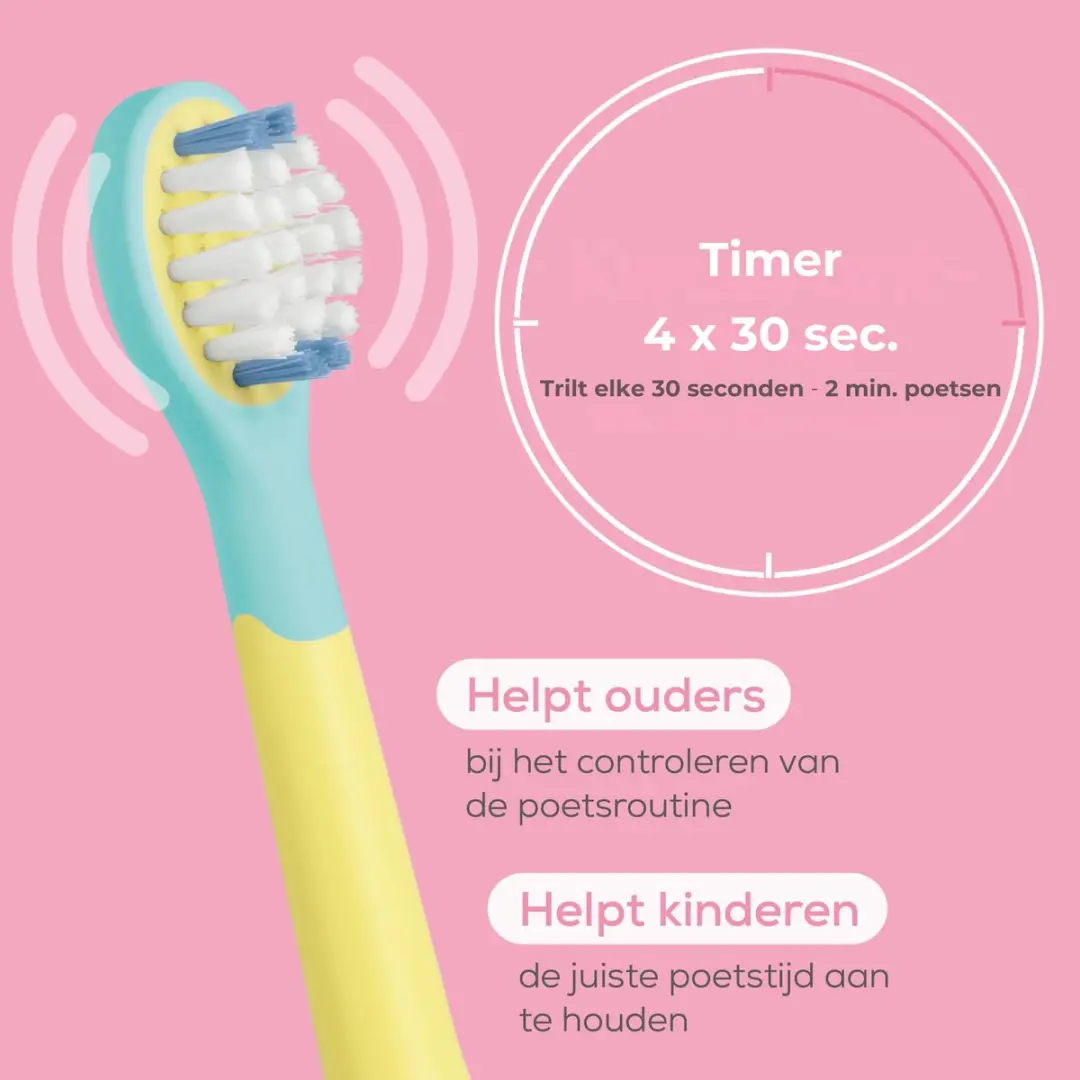 Beurer Tandenborstel - 2 Snelheden - 2 Borstels - Roze/Geel/Lichtblauw