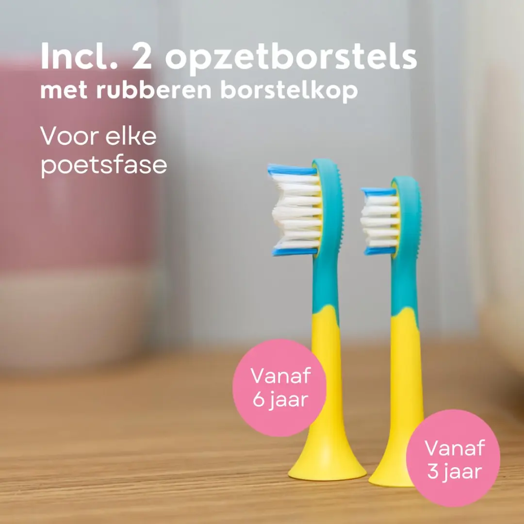 Beurer Tandenborstel - 2 Snelheden - 2 Borstels - Roze/Geel/Lichtblauw