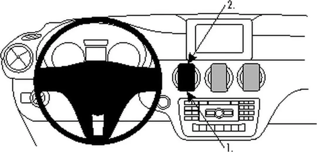 Brodit ProClip 854813 Center Mount Houder - Mercedes A/CLA/GLA - Zwart