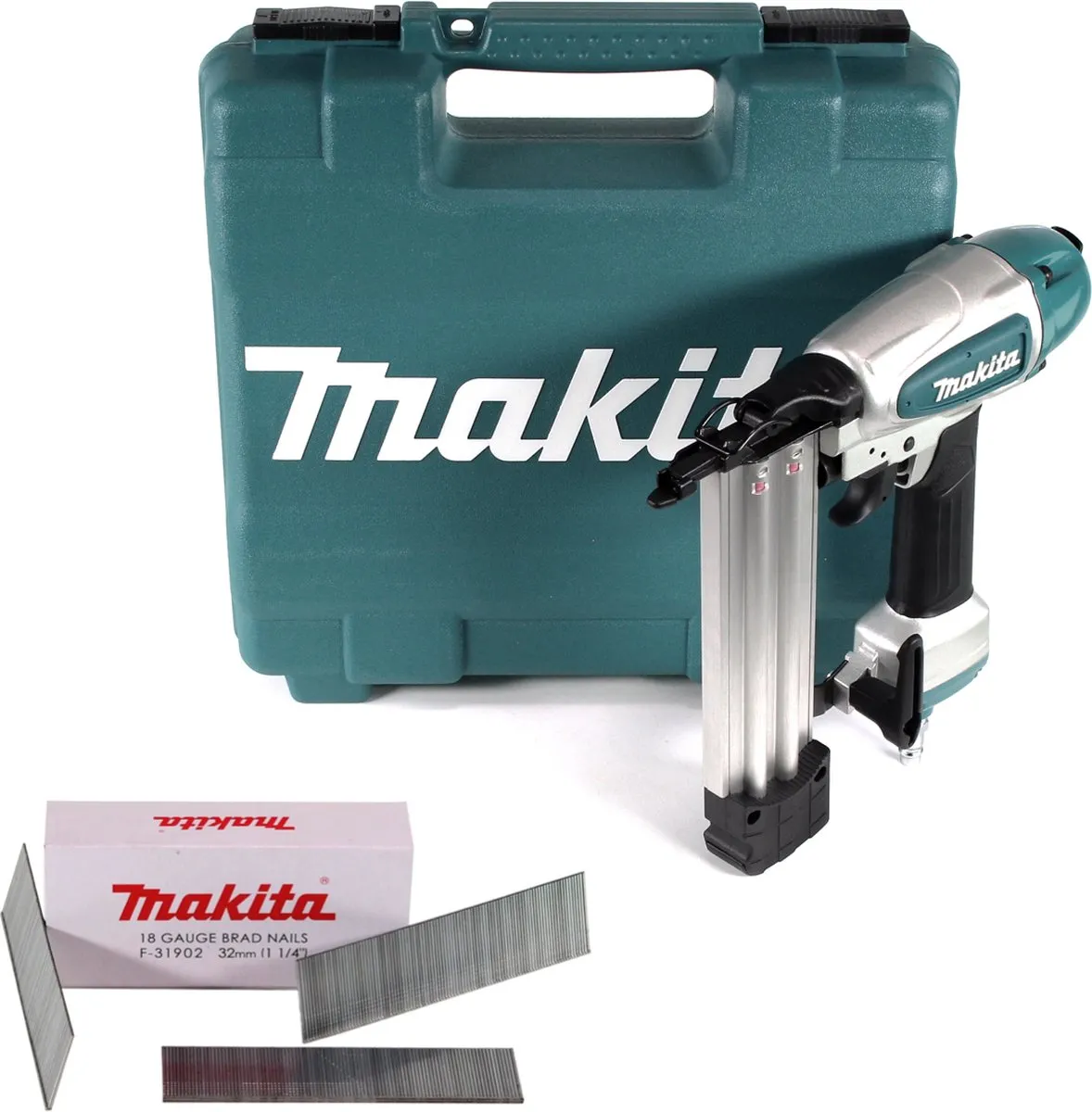 Makita AF 506 Perslucht Klemnagelmachine 15-50mm - 5000x 32mm Gegalvaniseerd