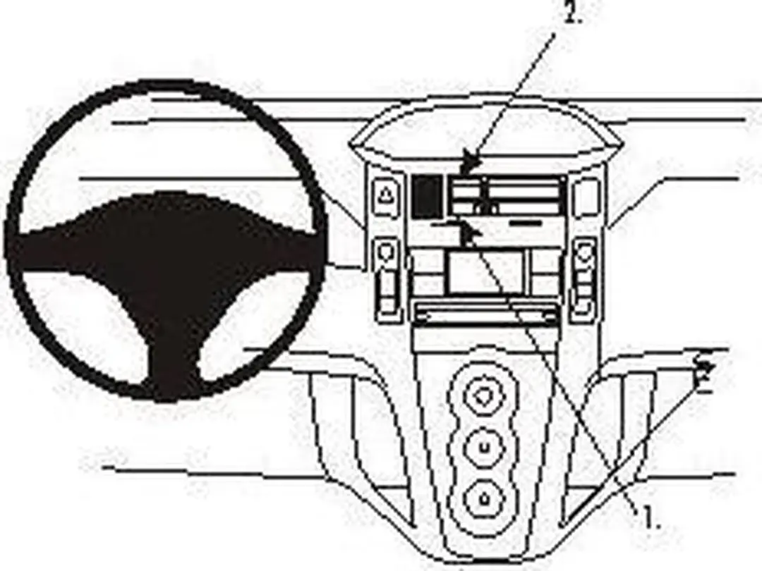 Brodit ProClip 853741 Toyota Yaris 2006-2011 Center Mount - Zwart