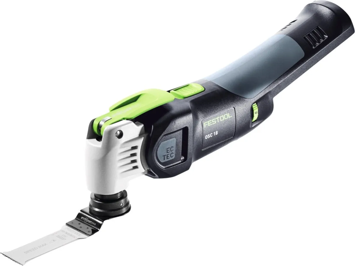 Festool VECTURO OSC 18 E-Basic Set accu-oscillator 18 V Starlock Max Brushless + 1x accu 5.0 Ah + 7-delige toebehorenset + systainer - zonder oplader