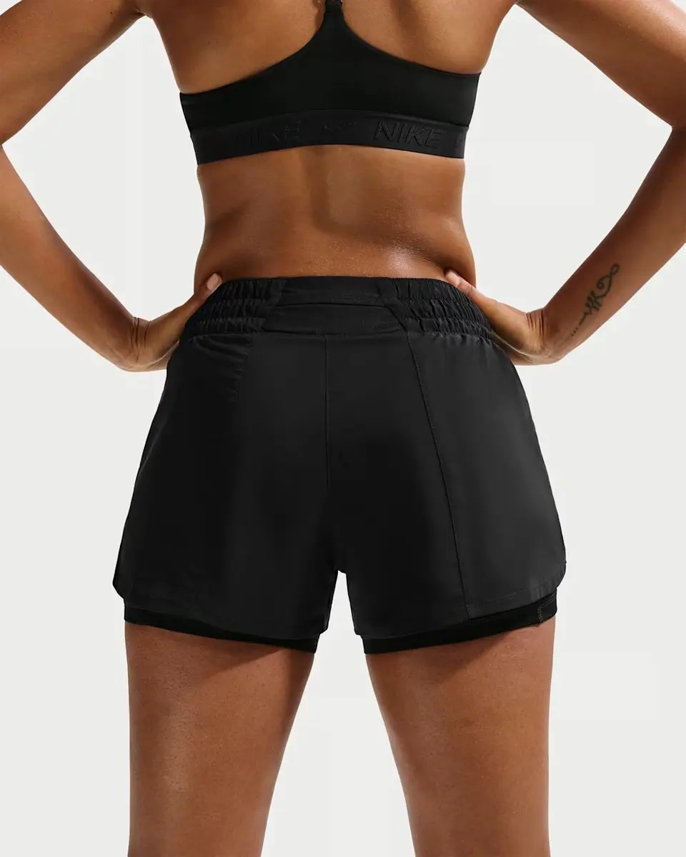 Nike Dri-FIT 2in1 Sportbroekje Dames Short - XL - Zwart
