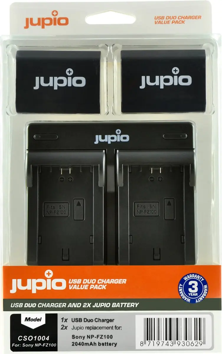 Jupio NP-FZ100 Accu Kit 2x2040mAh