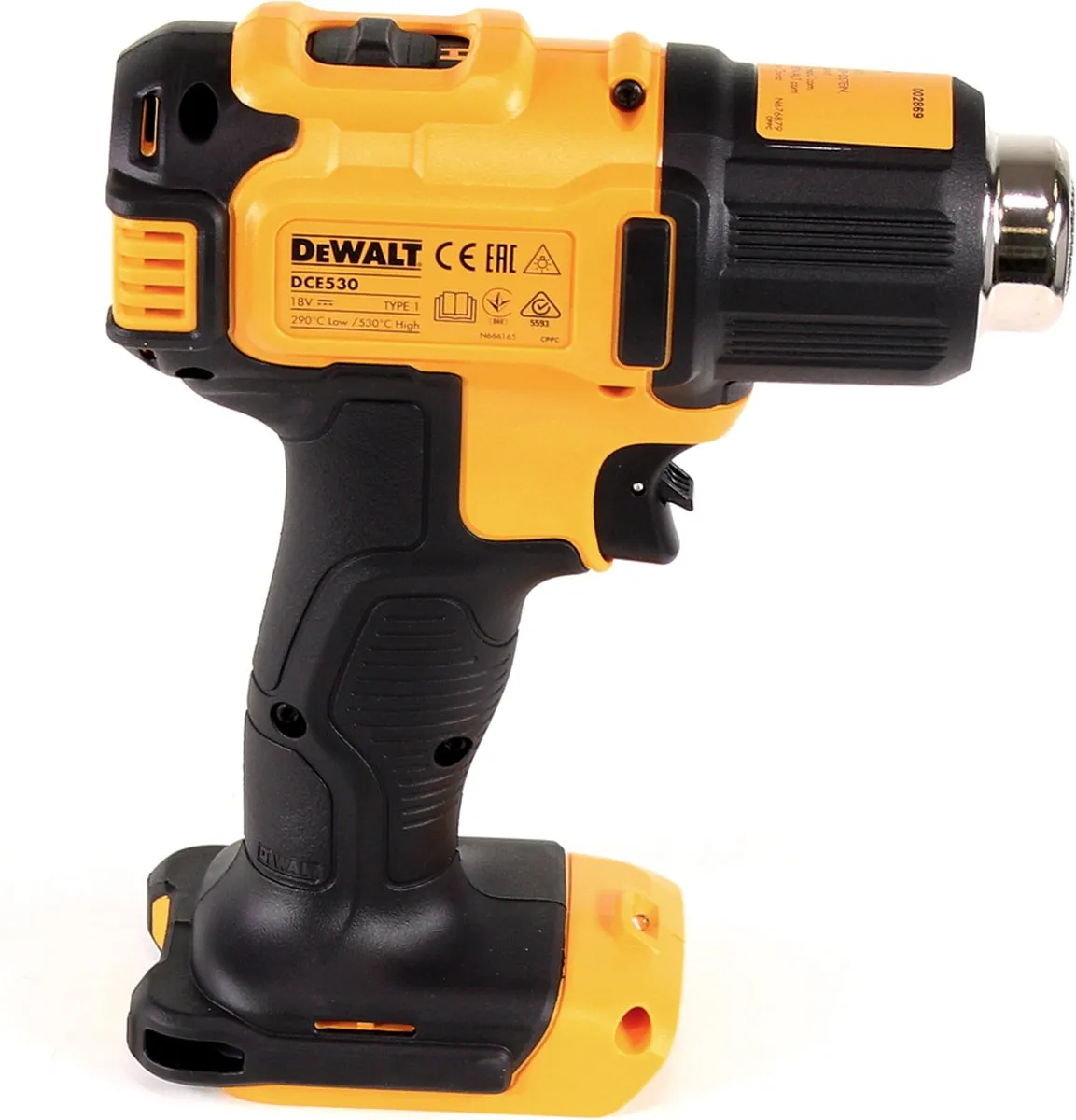 DeWalt DCE 530 N Heetluchtpistool 18V - 530°C - 4,0Ah