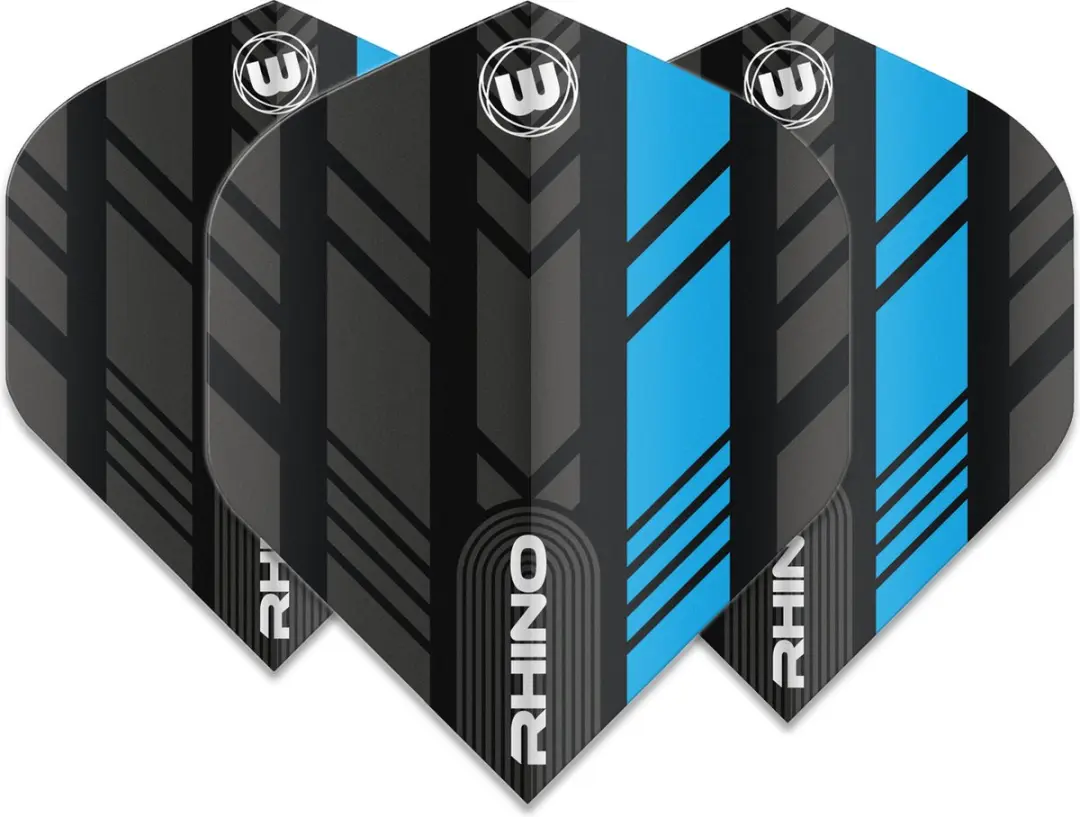 Winmau Rhino Extra Thick Dartvleugels - Blauw/Zwart - 3 Stuks