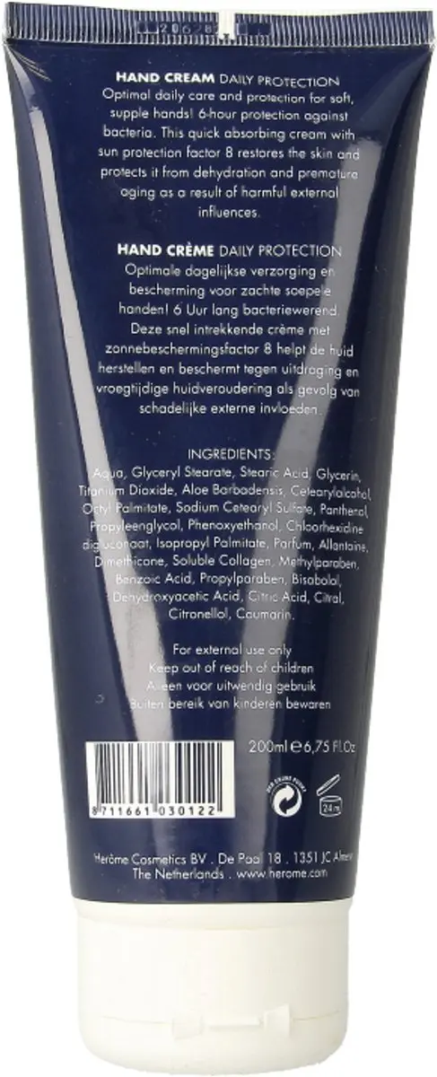 Herome Handcreme Daily Protection SPF8 - 200ml - afbeelding 6 van 6